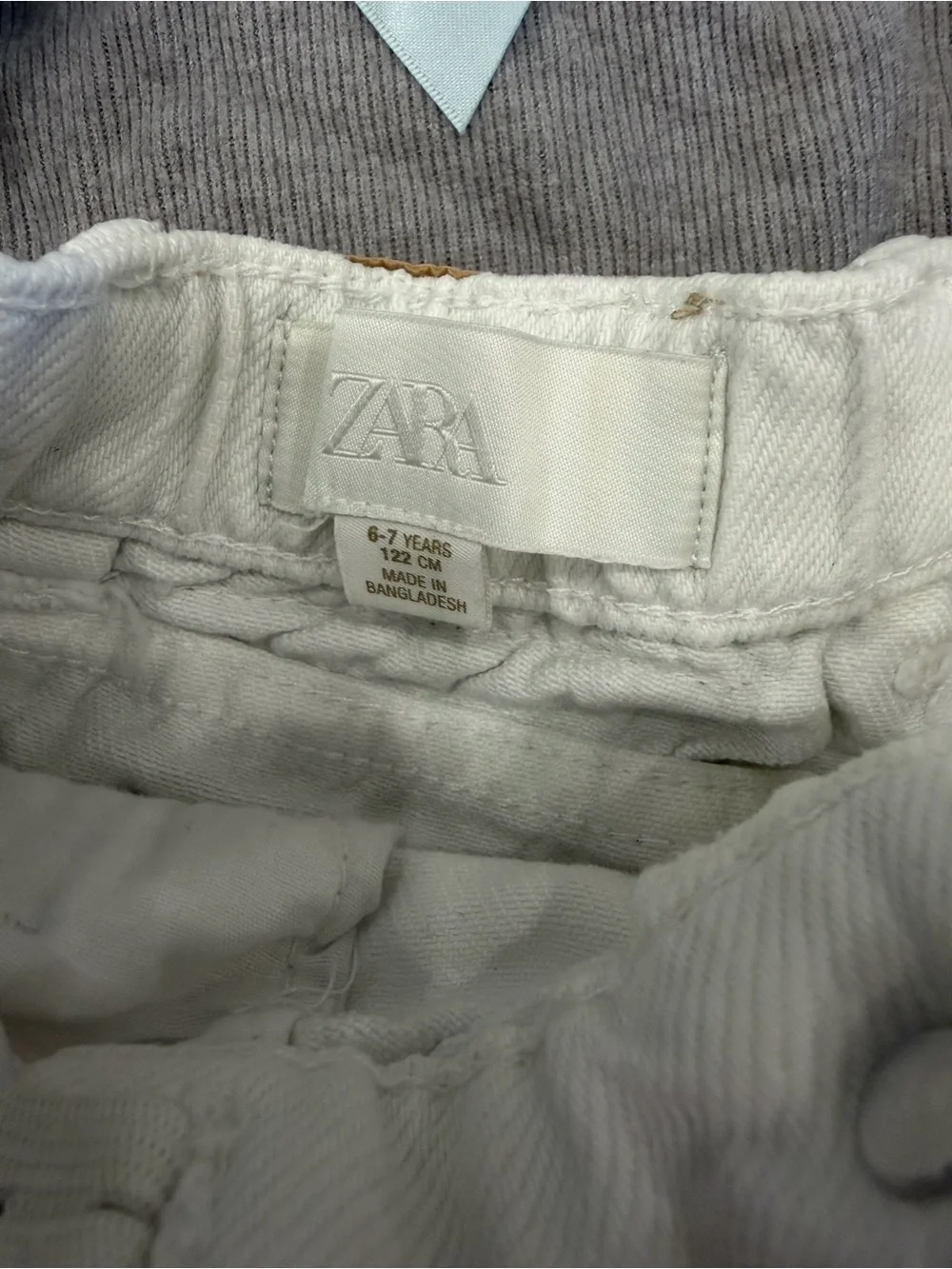 Zara Girls Outfit Bundle Denim Shorts Bow Ribbed Tee Newport Top Size 6-7